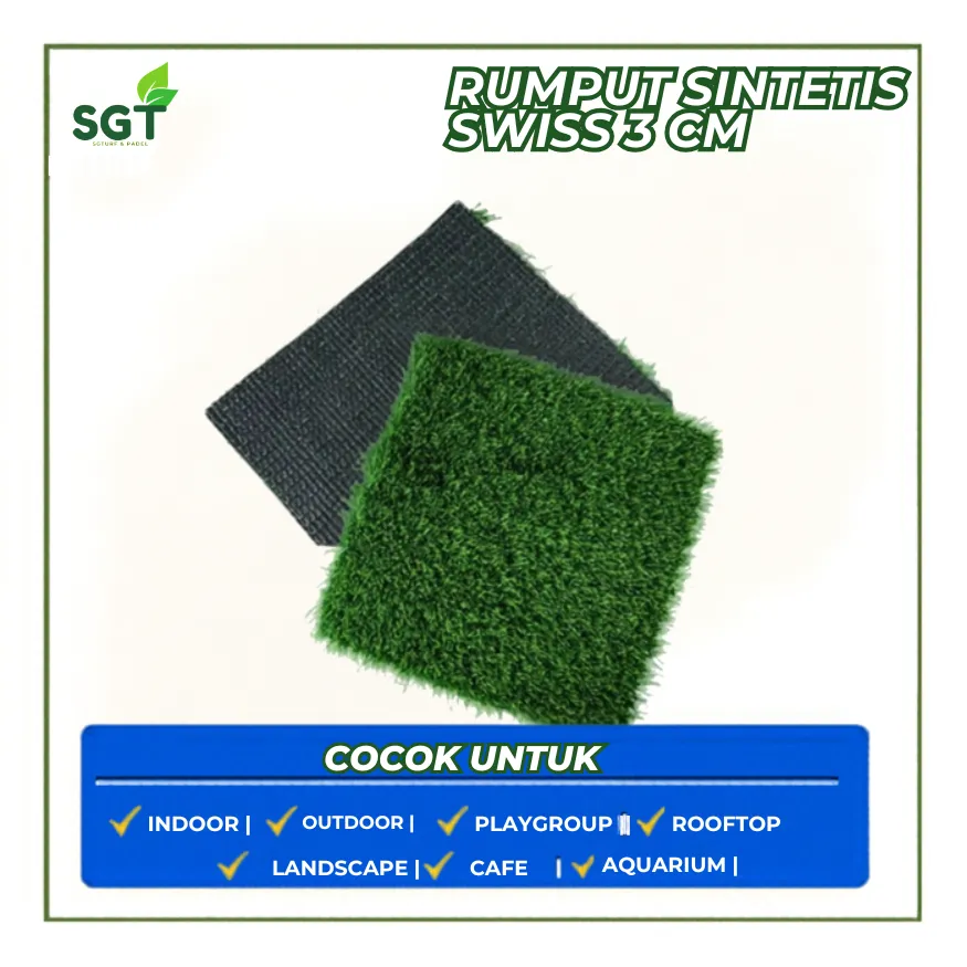 Rumput Sintetis Swiss Standar 3 Cm